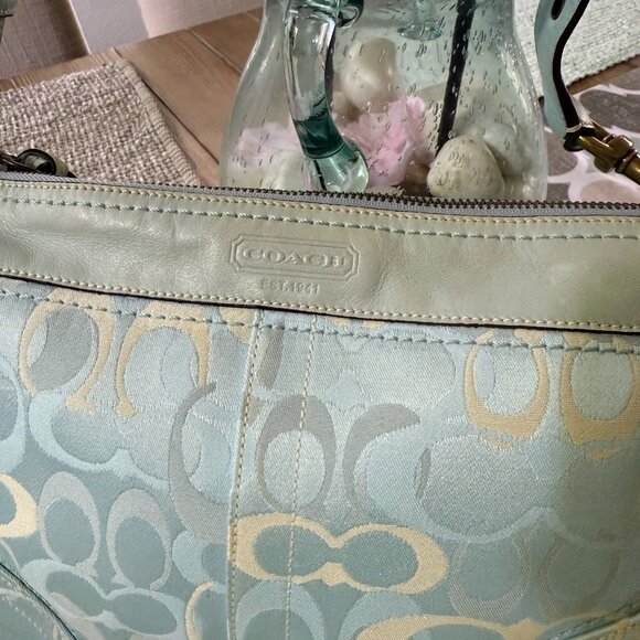 Coach 10379 Signature Light Blue Jacquard Hobo Bag – Excellent Condition - Picture 16 of 16